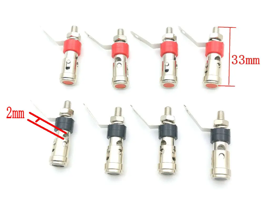 50 шт покрытые серебром мини 2 мм зажимный винт аудио усилитель Терминал с