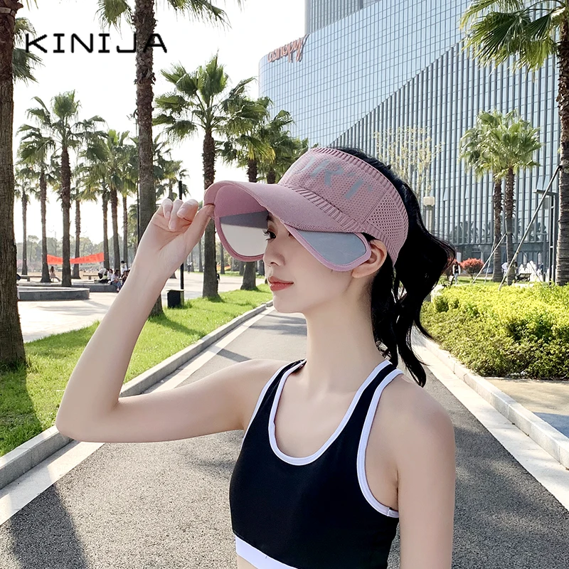 Кепка женская с выдвижным козырьком Летняя трикотажная бейсболка пустой