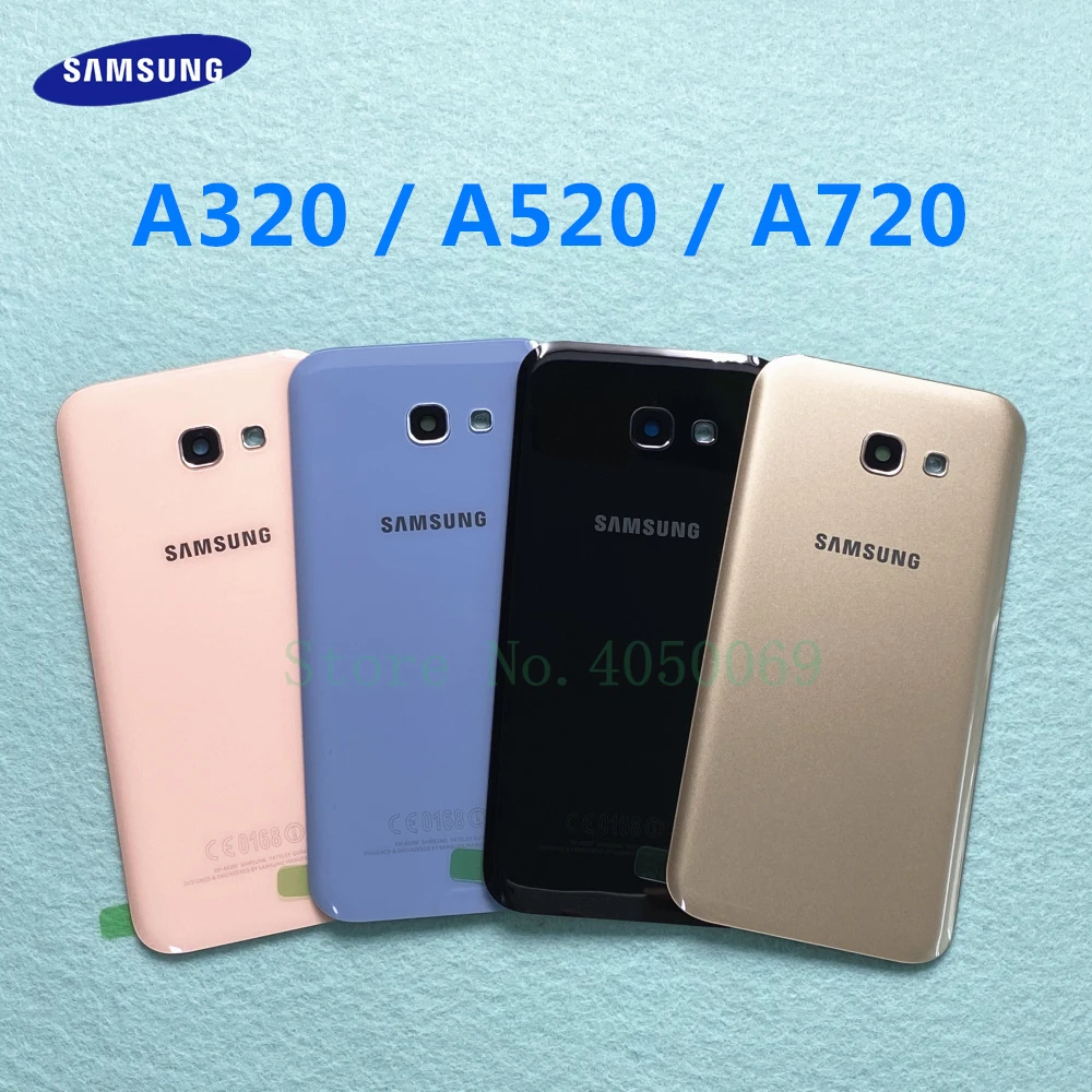 Задняя крышка для Samsung Galaxy A5 A520 A7 A720 A3 A320 A320F 2017 стеклянная корпуса запасная