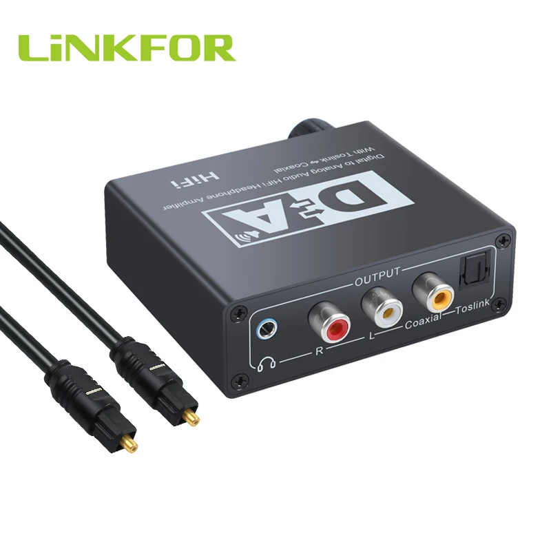 Аналоговый преобразователь LiNKFOR 192k Преобразует коаксиальный или Toslink Цифровой