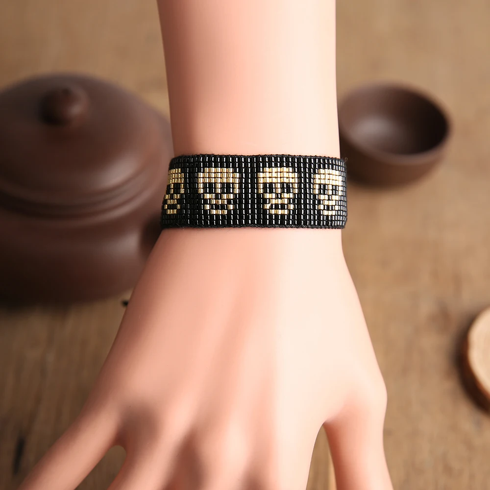 Браслет Rttooas с черепом Миюки Модные женские ювелирные изделия Insta крупные