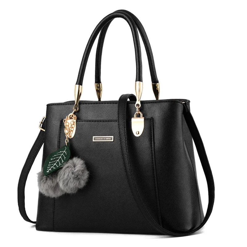 pure black Роскошные женские сумки, дизайнерские Брендовые женские кожаные сумки, сумки через плечо для женщин - Цвет: pure black