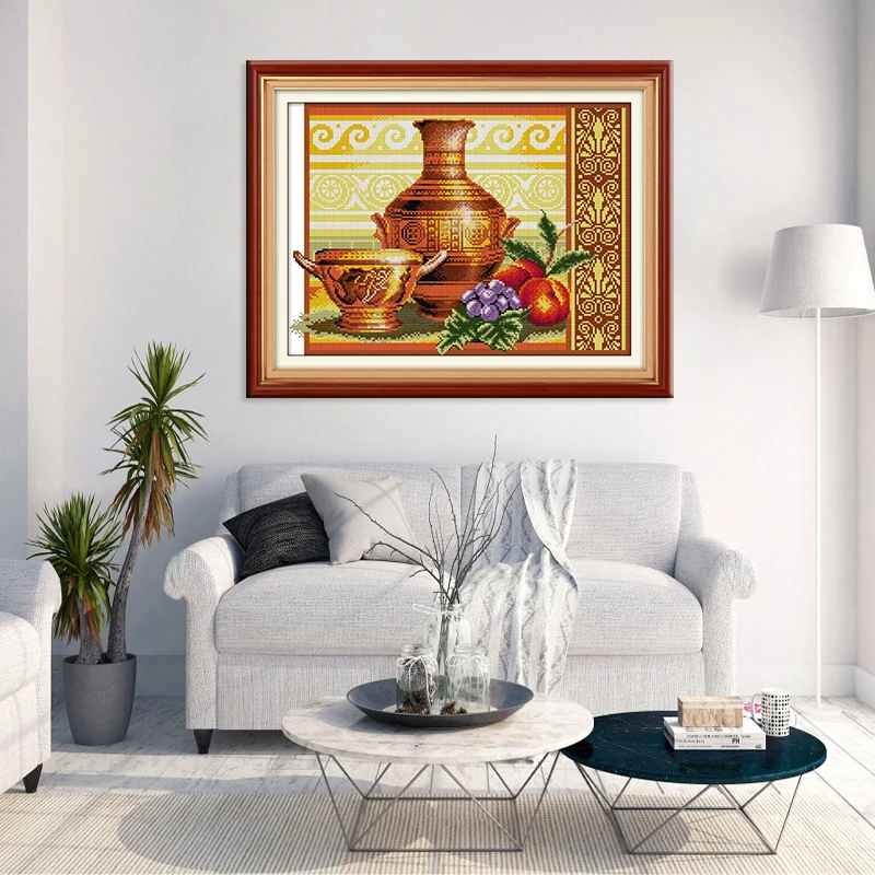 Набор для вышивания крестиком Joy Sunday горячая Распродажа керамика и фрукты 11 14CT