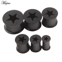 miqiao hot selling five pointed star silicone ear expansion ear auricle european and american piercing jewelry