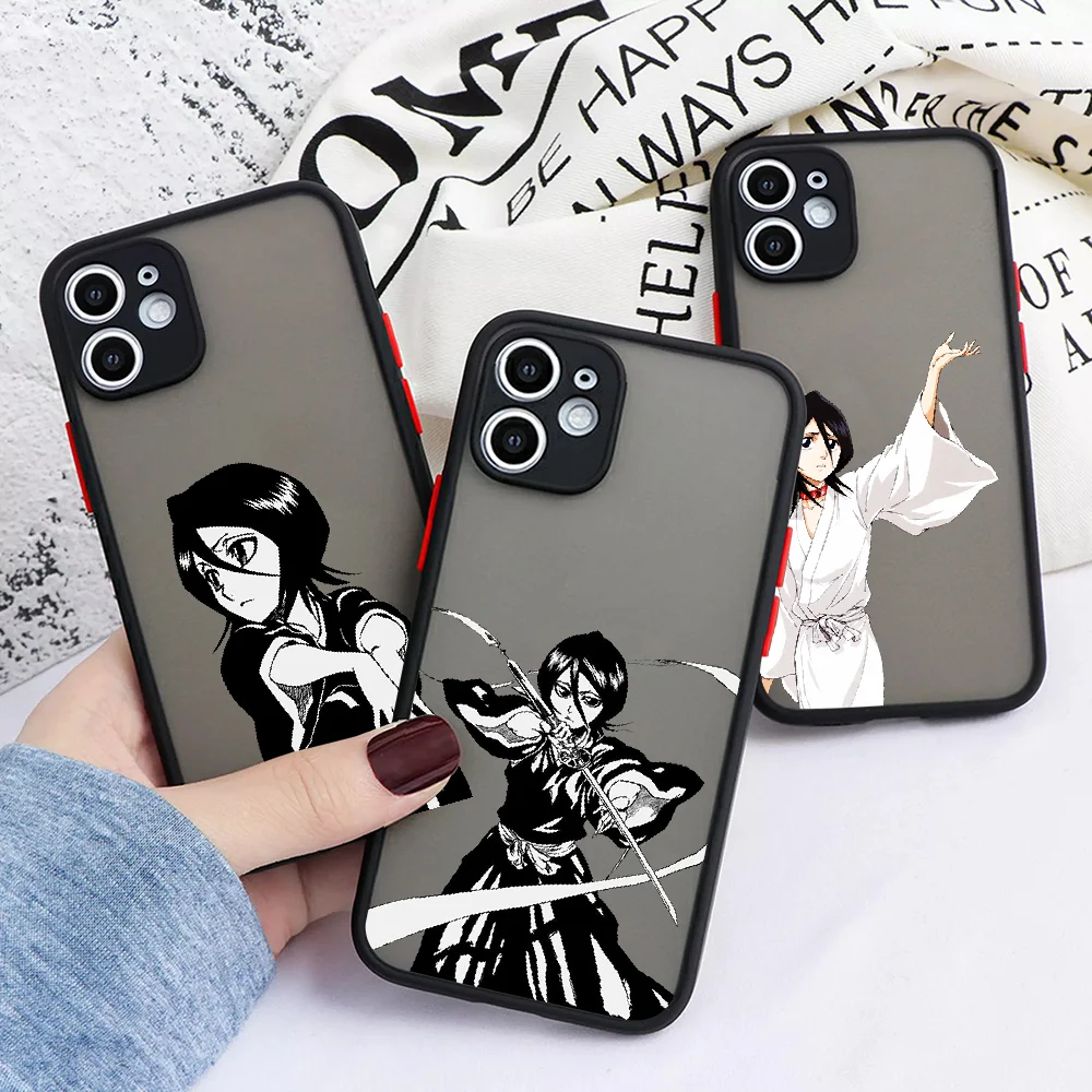 Рукья Кучики Чехол для телефона Bleach Anime для iPhone SE 2020 6 6S 7 8 11 12 13 Mini Plus X XS XR Pro Max Матовый прозрачный тренд