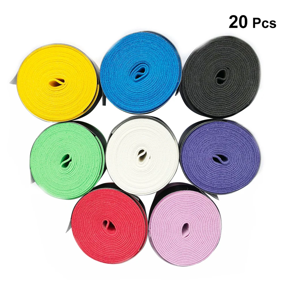 

10Pc Sticky Sweatband Smooth Adhesive Sweat Absorbing Grip Tape Overgrip for Badminton Squash Racket and Fish Rubber (Random Col