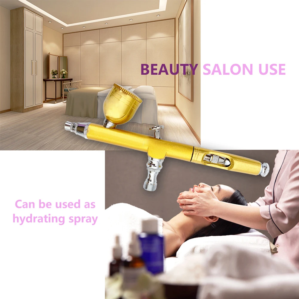 

Dual Action Gravity Feed Spray Kit with Wrench Straw Airbrush Paint Tool for Tattoo Nail Manicure Cake Decorating Craft