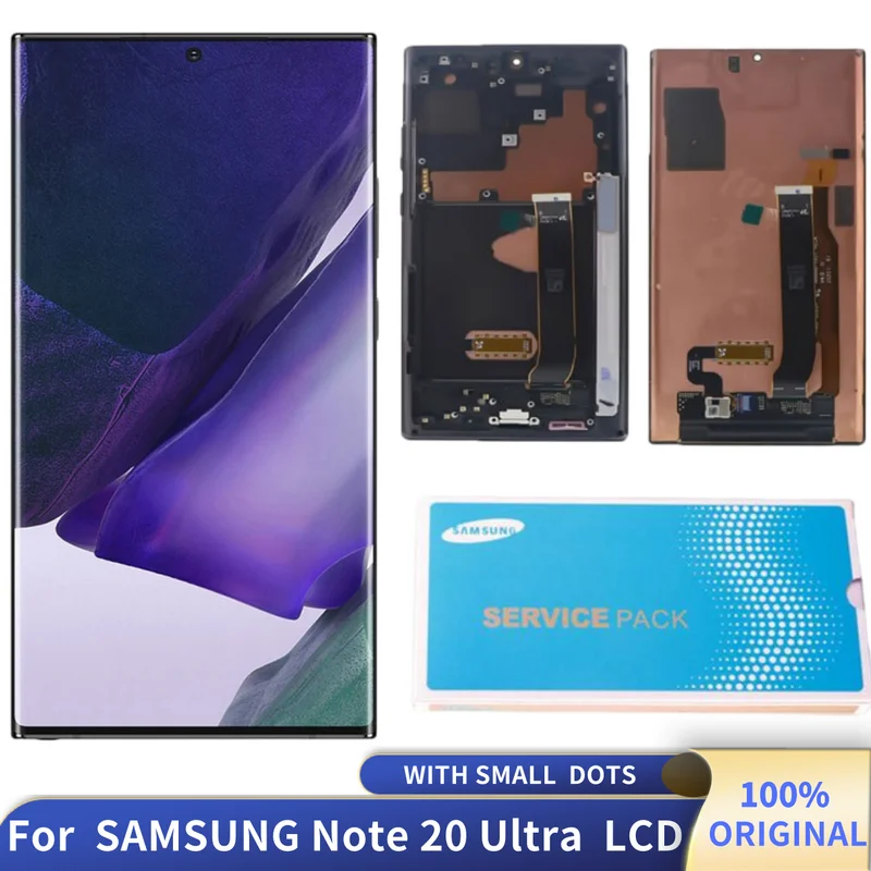 Pantalla t&aacute;ctil AMOLED para m&oacute;vil, digitalizador Original con puntos para Samsung Note 20 Ultra, N985, N986, N985F-0