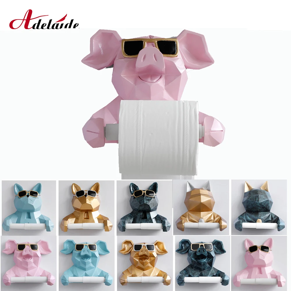 Креативная Статуэтка с головой животного подвесной держатель для салфеток