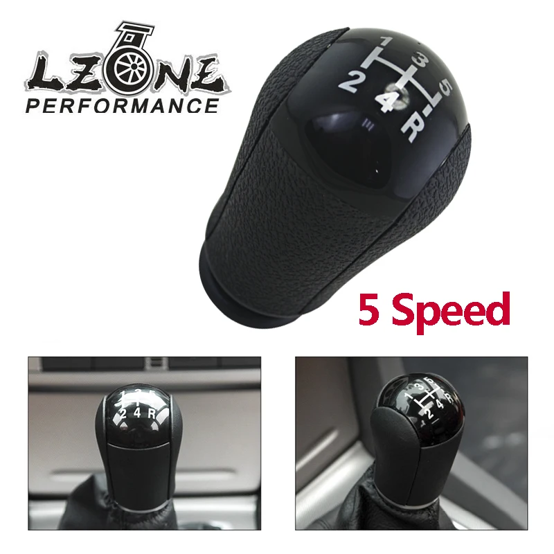 LZONE черная 5 скоростная ручка переключения передач для Ford/Focus/Mondeo/Transit/Galaxy/Fiesta 2005 2010