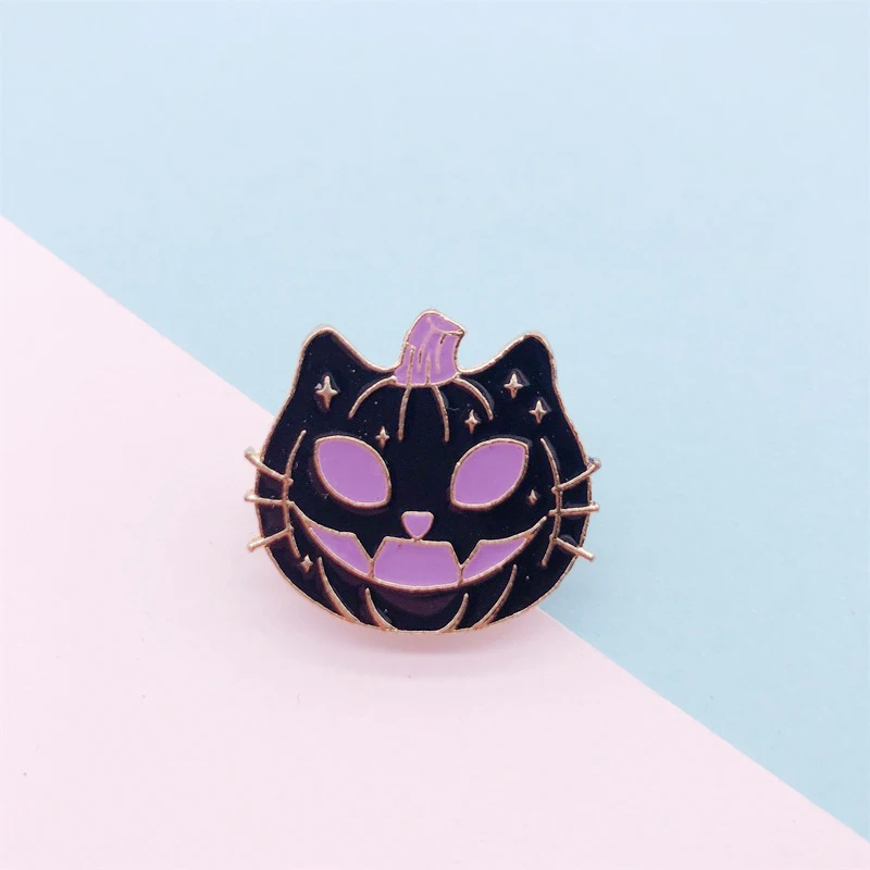Креативный подарок на Хэллоуин эмалированная брошь со скелетом-тыквой значок из