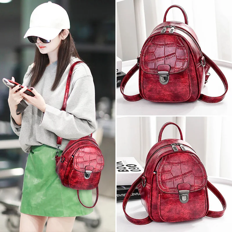 Аллигатор шаблон Мини Мягкий сенсорный многофункциональный маленький рюкзак