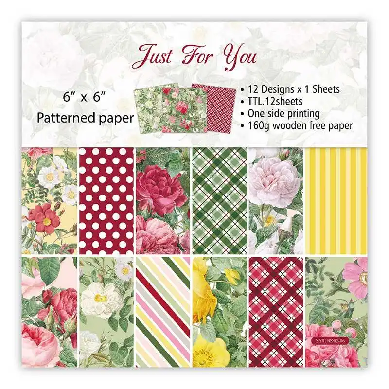 

6'' Spring Summer Pattern Scrapbooking Packs Paper DIY Origami Art Album Background Pads Paper Card Making Scrapbook Paper Craft