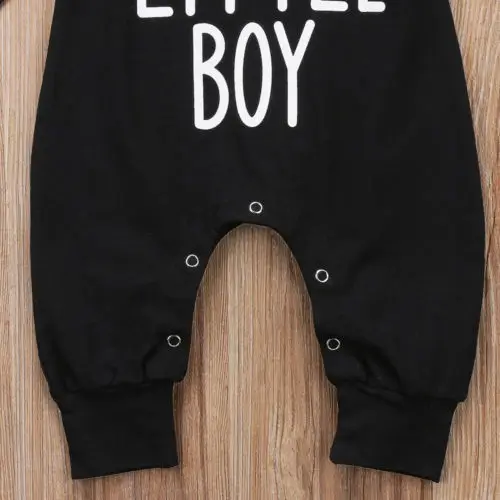 

Infant Baby Boy Newborn Baby Clohting Set Momo's Little Boy Letter Romper Boys Girls Cotton Jumpsuit Outfit Clothes 0-24 Months