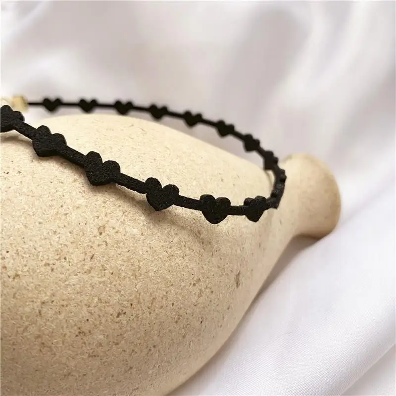 Черное Кружевное модное Колье чокер женский Бархатный Love Heart Chocker | Украшения и