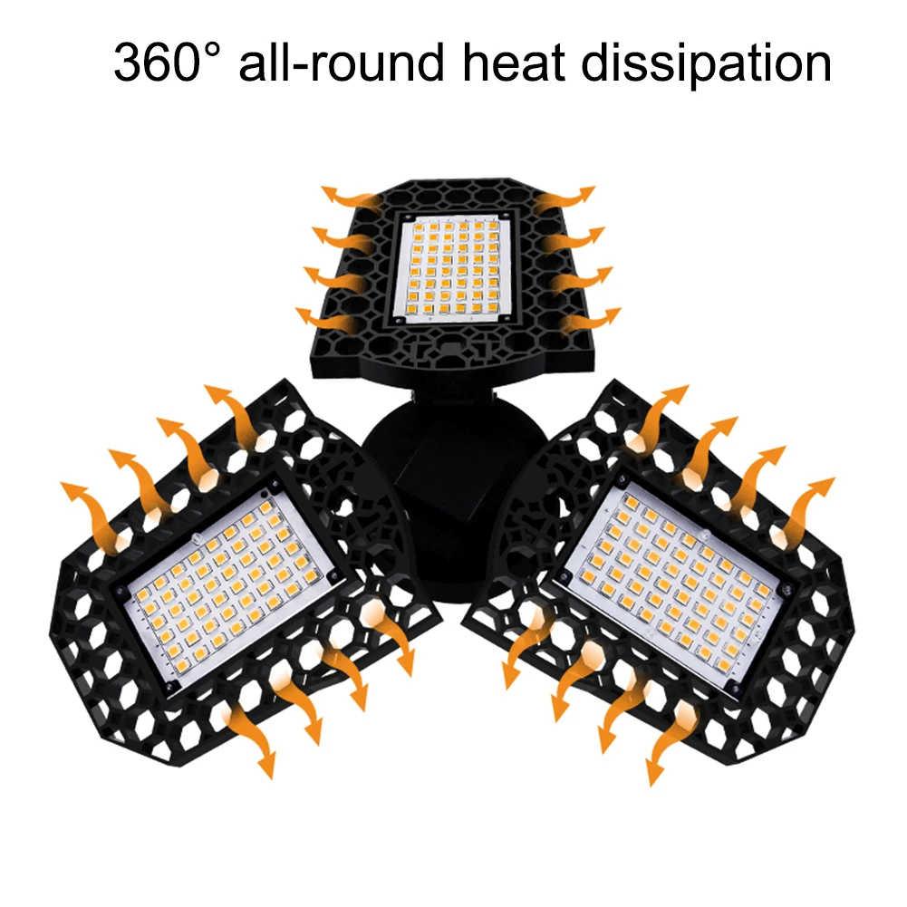Светодиодный светильник для гаража 60 Вт 80 E27 IP65 водонепроницаемый AC85-265V |