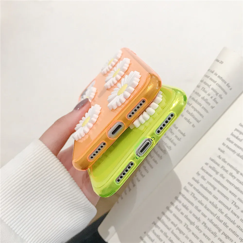 Флуоресцентный чехол для телефона iPhone 11 Pro Max XR XS X 7 8 Plus оранжевый лимон сплошной