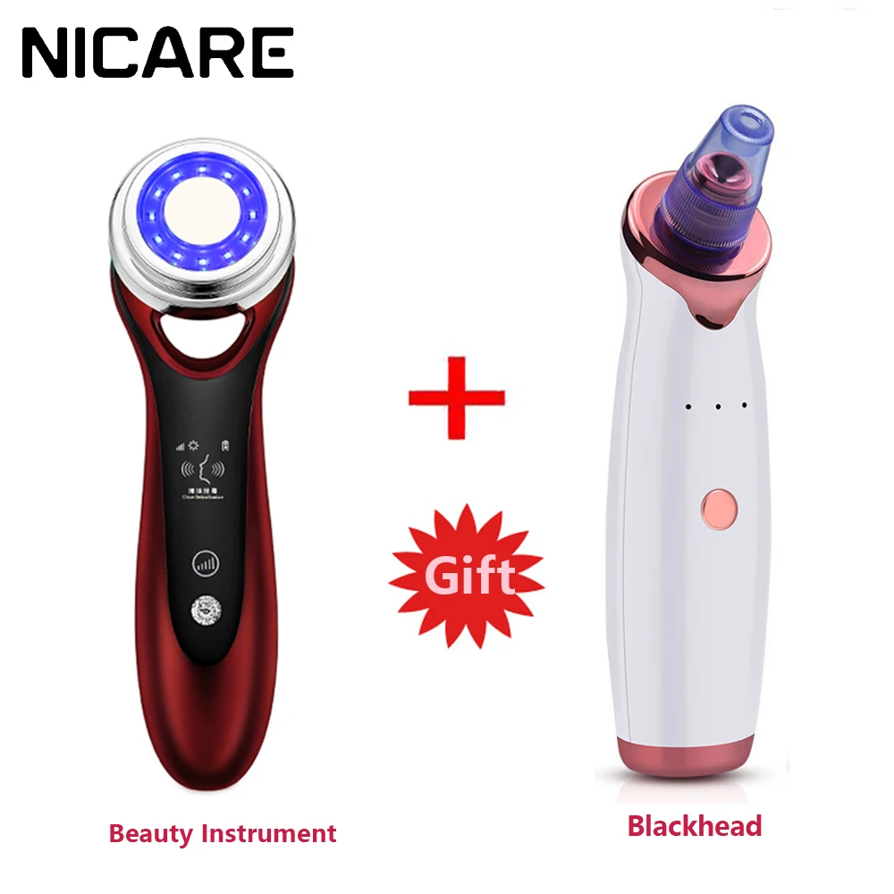 

Skin Care Beauty Machine Deep Facial Cleansing Massager Hot Compress Rejuvenation Remover Wrinkles Device + Blackhead Cleaner