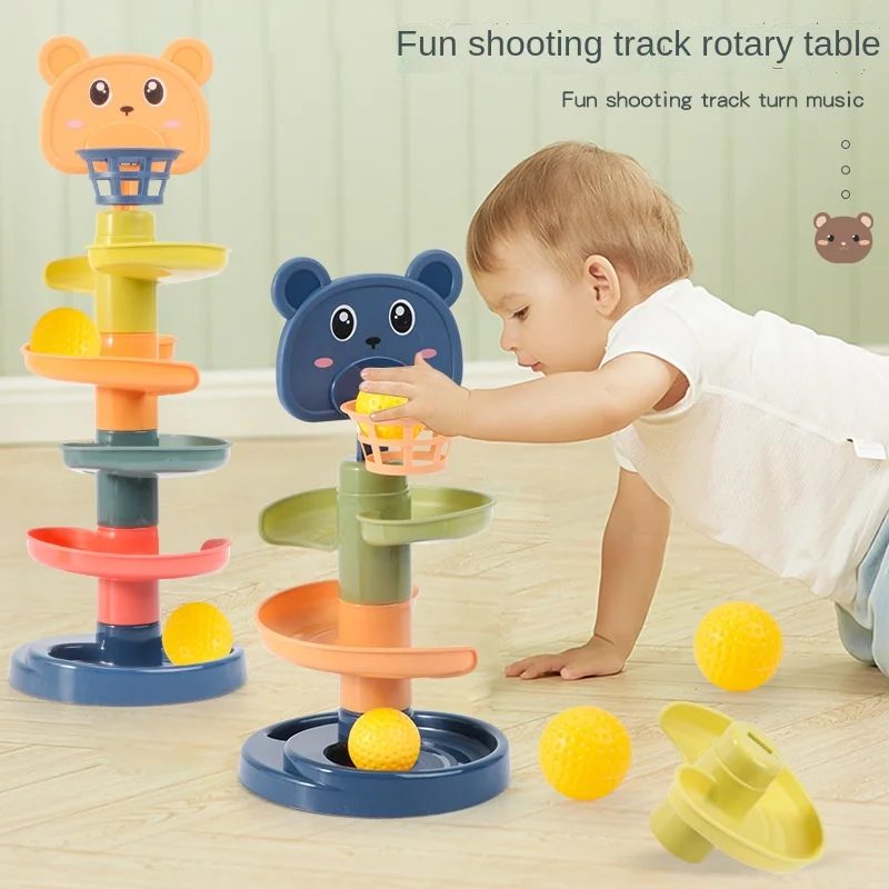 

Children'sToy RollingBall Pile Tower Early Education Educational Toy Rotating Track Educational BabyToy Gif Baby Toys Montessori
