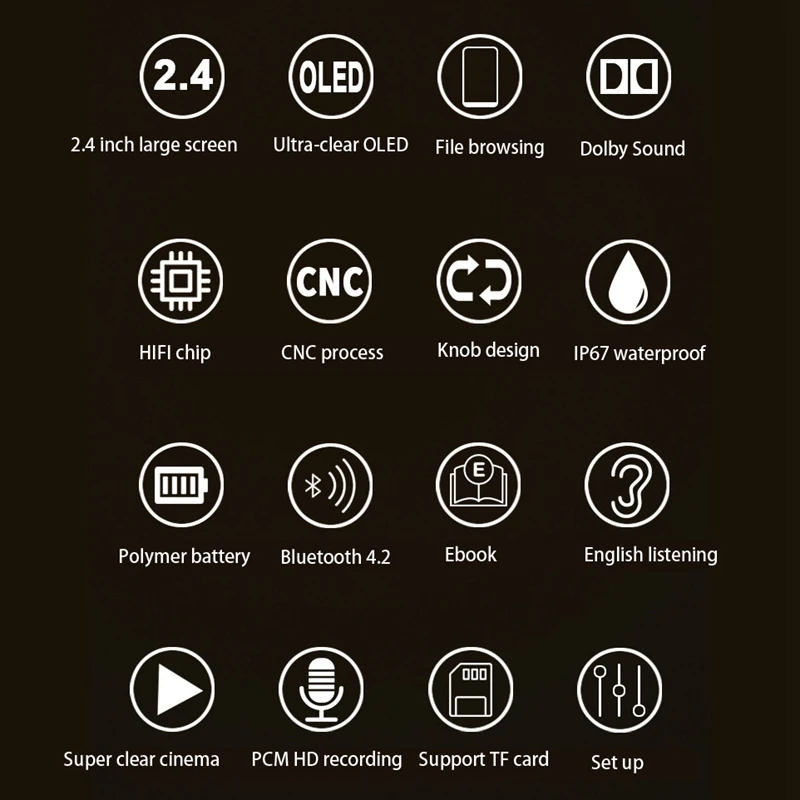 

MP3 Walkman Student Bluetooth Mp4 Mini Mp5 Small Portable Music Player Button Version Without External Amplifier+16GB