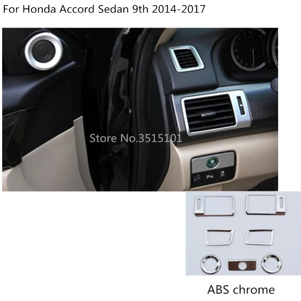 

car Glass Window Switch Handle Bowl Vent Outlet Cup Air Condition Panel Trim For Honda Accord Sedan 9th 2014 2015 2016 2017