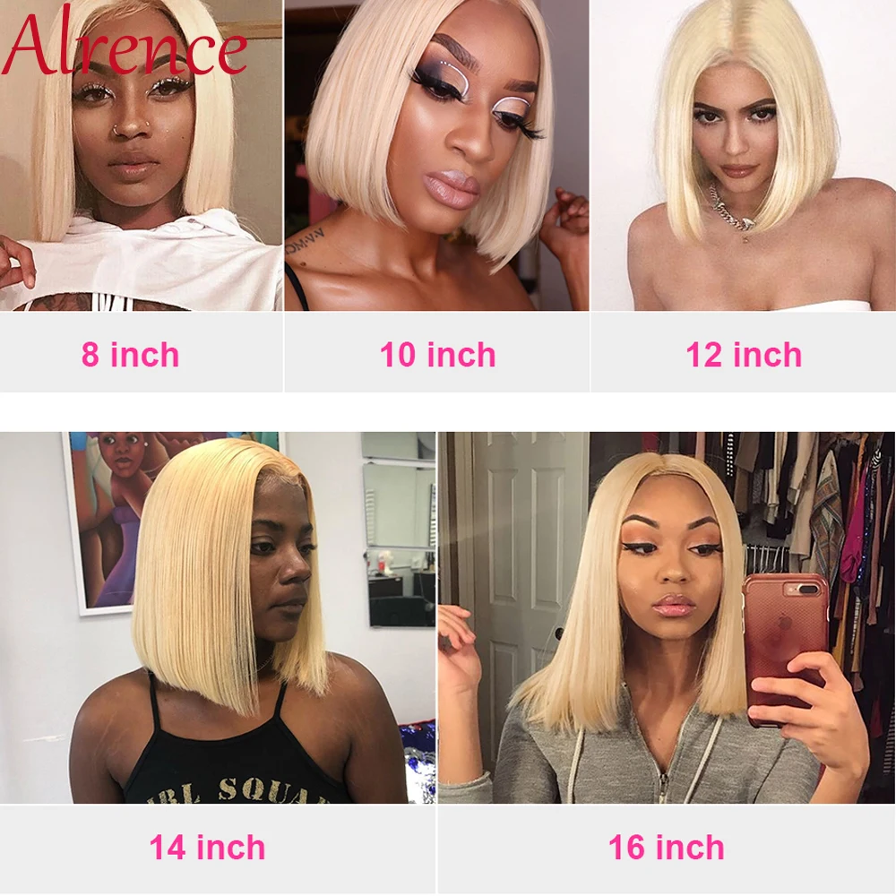 Короткие парики из человеческих волос для черных женщин Remy натуральный цвет/613