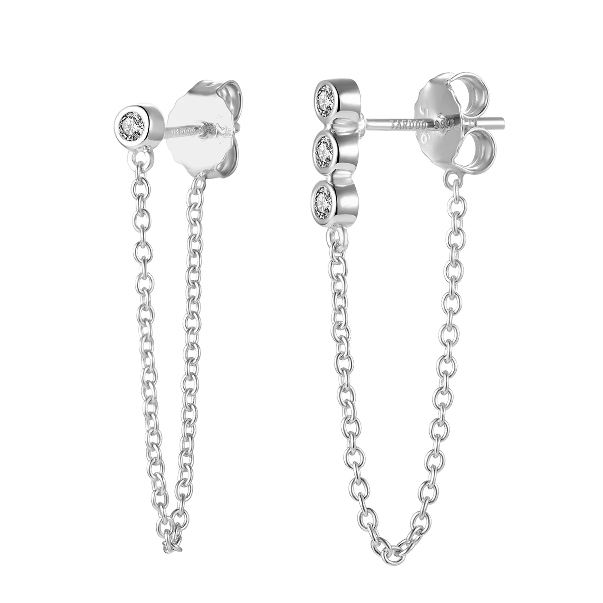 

GW Real 925 Sterling Silver Women's Earrings Natural Crystal Fine Jewelry Character Long Tassel Drop Earrings for Women Brincos