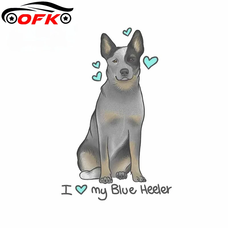 

Lifelike for Australian Cattle Dog Blue Heeler Motorcycle Occlusion Scratch Car Stickers Anime Windshield Decals 13cm X 8.6cm