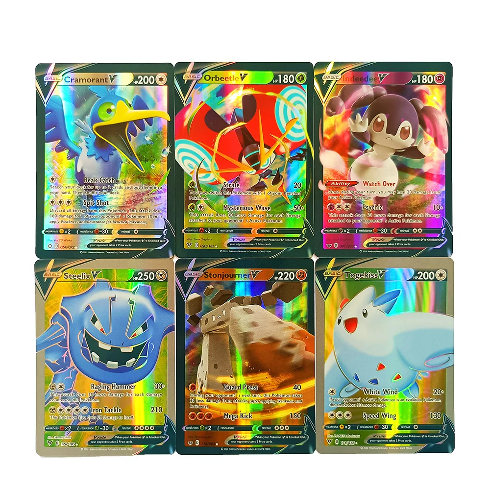 50-300Pcs Pokemons GX Card Shining TAKARA TOMY Cards Children Toy Game TAG TEAM VMAX V MAX Battle Carte Trading | Игрушки и хобби