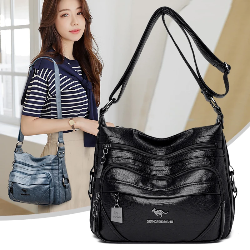 

Luxury Soft Pu Leather Handbags Designer Hand Shoulder Bags for Women 2020 Large Capacity Casual Crossbody Bag Sac Epaule