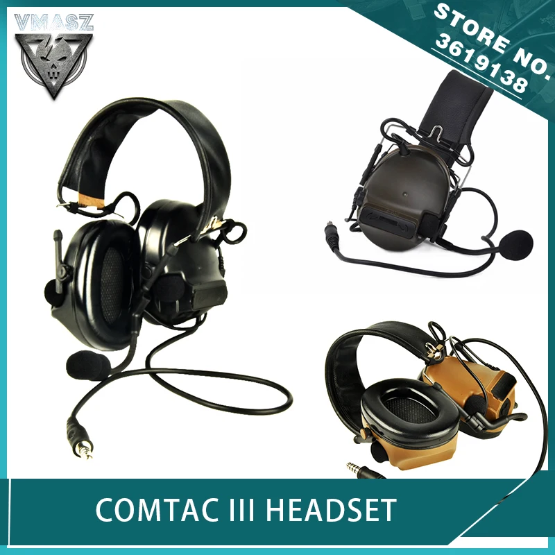 Силиконовые наушники vyou COMTAC III Airsoft Comtac iii тактические с шумоподавлением военные