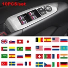 10 шт. Стайлинг автомобиля итальянские шведские флаги Турции эпоксидные наклейки для Volkswagen Golf GTI CADDY SLINE Sport STI AMG Polo Jetta