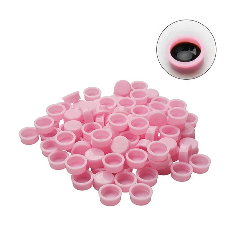 

100Pcs Eyelash Glue Delay Cup Extend Glue Use Holder Grafting False Eyelashes Stand Not Easy To Dry Cup Beauty Auxiliary Tools
