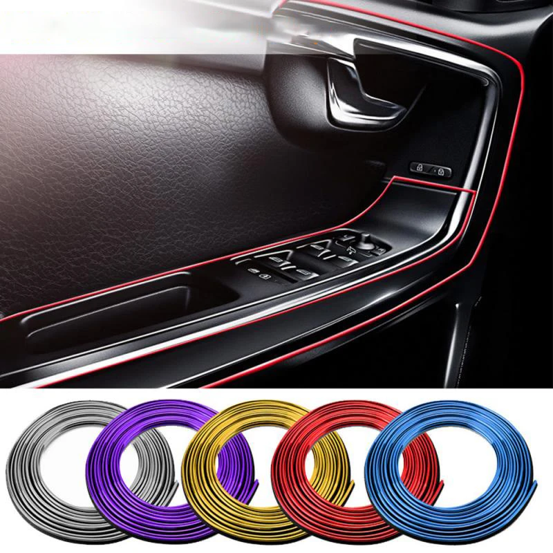 

3M / 5M Car Interior Decoration Strip, Used for Door Panel Gap, Instrument Panel, Air Outlet Decoration Bright Strip