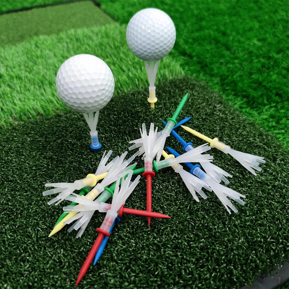 12 Pcs 6 Prong Golf Tees Plastic 70 83MM Less Friction 2 3/4 3 1/4 Inch Yard Supplies For Driver Accessories |