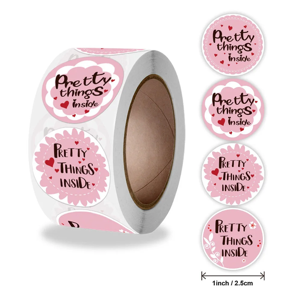 

Qiduo 500pcs/roll Wholesale round handmade seal stickers Thank you for craft decoration egg rolls label stickers and stickers