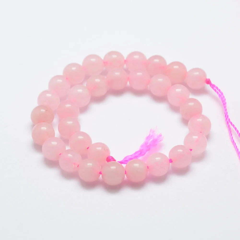 

6mm Natural Rose Quartz Bead Strands Round For Necklaces Bracelets Jewelry Making DIY Accessories , Hole: 1mm