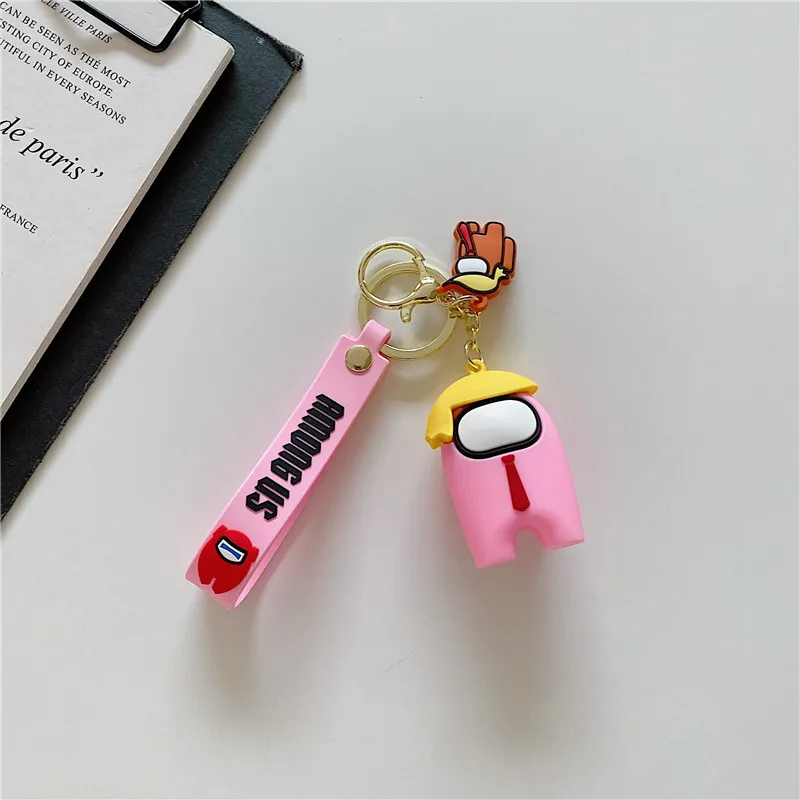 

Fashion Anime Game Among Us Keychain Trust No One Among Us Toy Stuffed Doll Bag Key Chains Pendant Festival Gifts Keyring Gifts