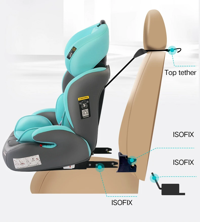Детское автокресло ISOFIX разъем простой и портативный складной усилитель 9 months To 12