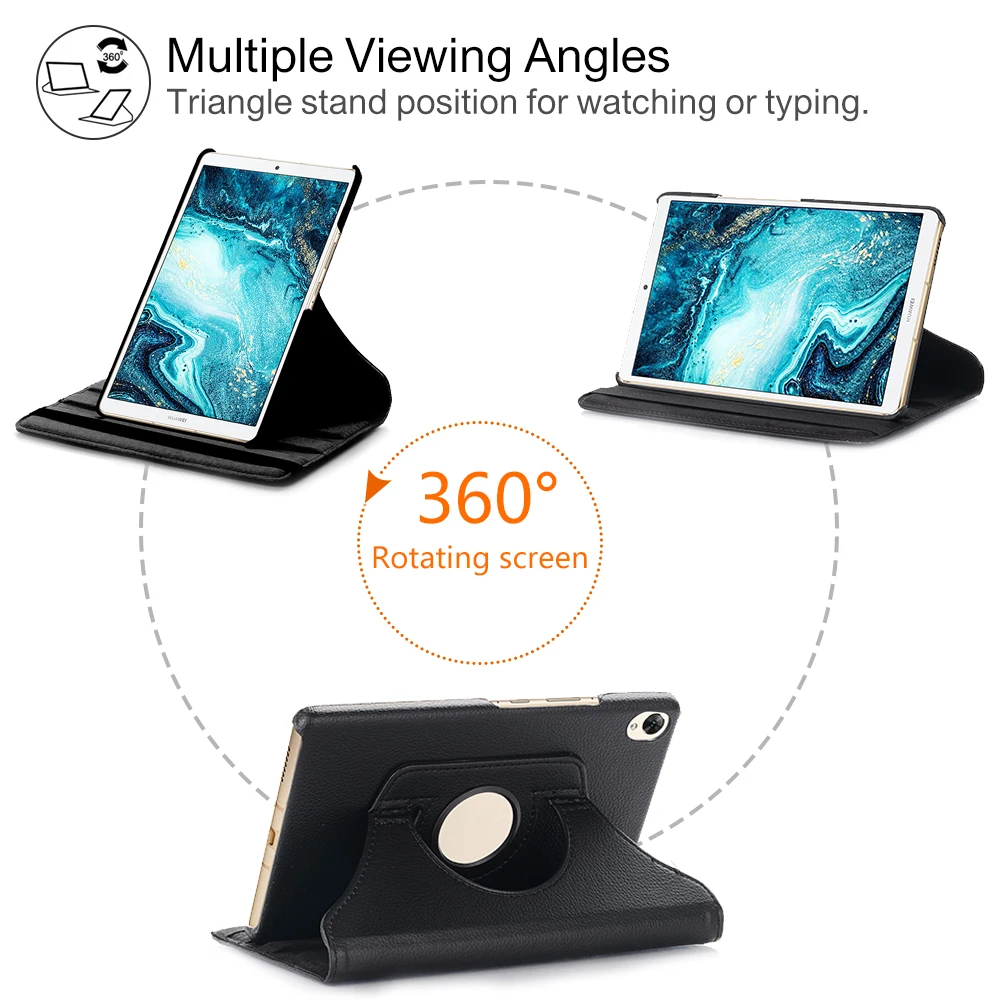 360 градусов вращающийся чехол для huawei Mediapad M6 8 4 PU кожаный &quotVRD-AL09 VRD-W09 | Компьютеры