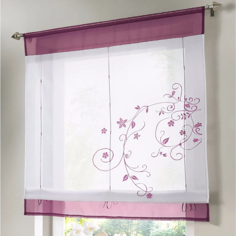 1 шт. карманные римские шторы Короткие для кухни элегантные романтические с