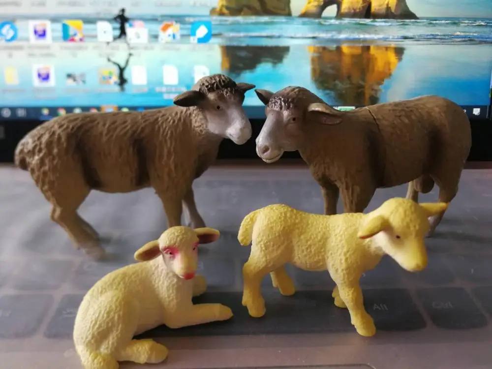 Игрушка-модель животного 4 шт./компл. без запаха для окружающей среды Argali Овечья