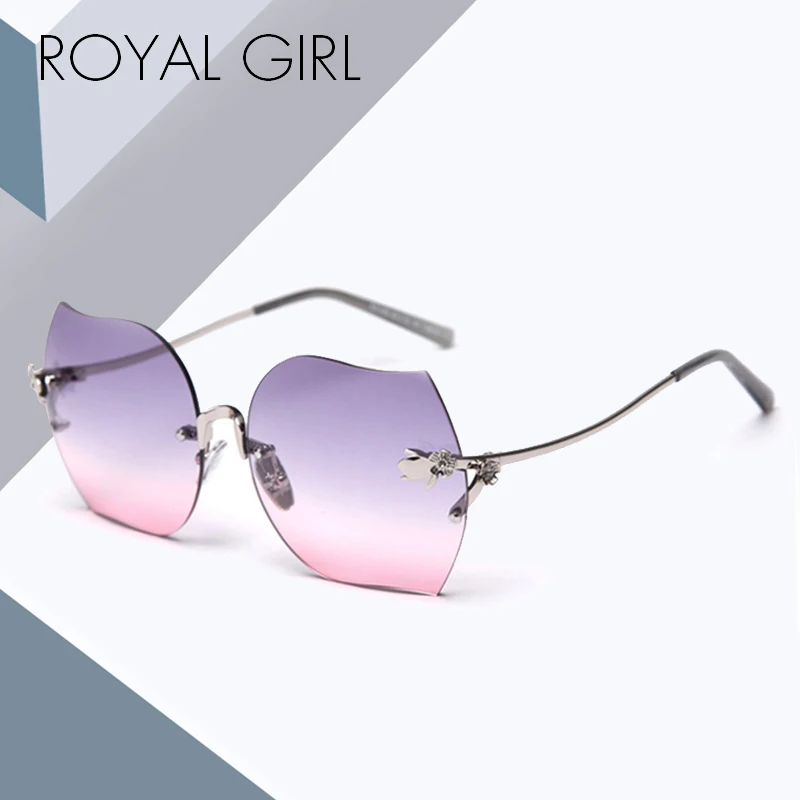 ROYAL GIRL 2020 New Fashion Ladies Sunglasses Brand Designer Flower Trimming Large Frame ss294 | Аксессуары для одежды