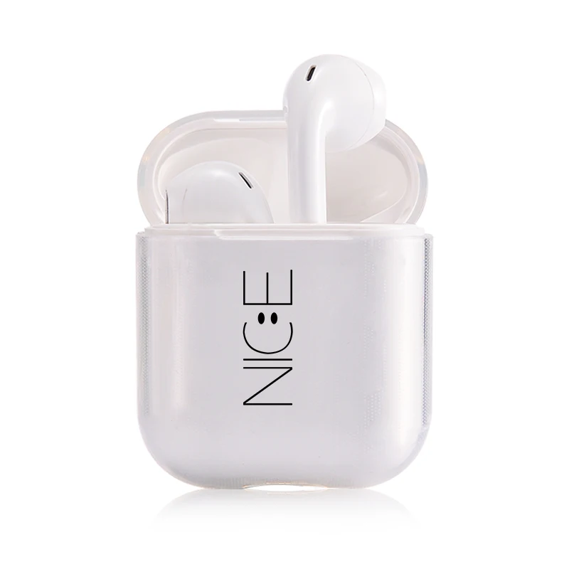 Беспроводной чехол Airpods с надписью Love Heart Rainbow Red Letter, защитный прозрачный чехол для наушников, классный портативный милый чехол для наушников