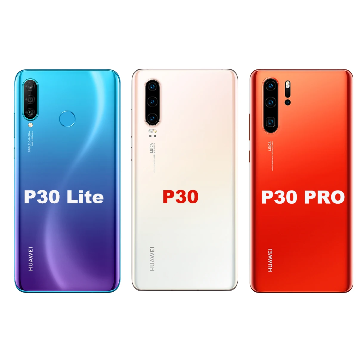 For Huawei P30 Case P30 Pro P30 Lite Silicon Soft Phone Cover On P30Pro VOG-L29 ELE-L29 P30Lite P 30 Lite Back black tpu case