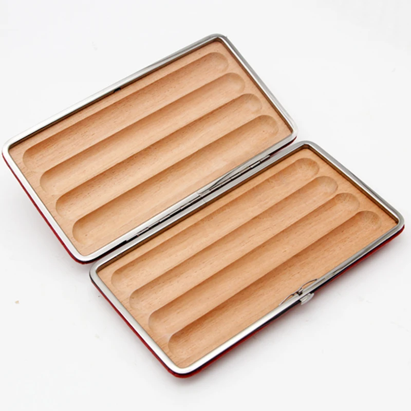 Кожаный чехол для сигар LUBINSKI держатель из кедра и дерева путешествий 4 трубки