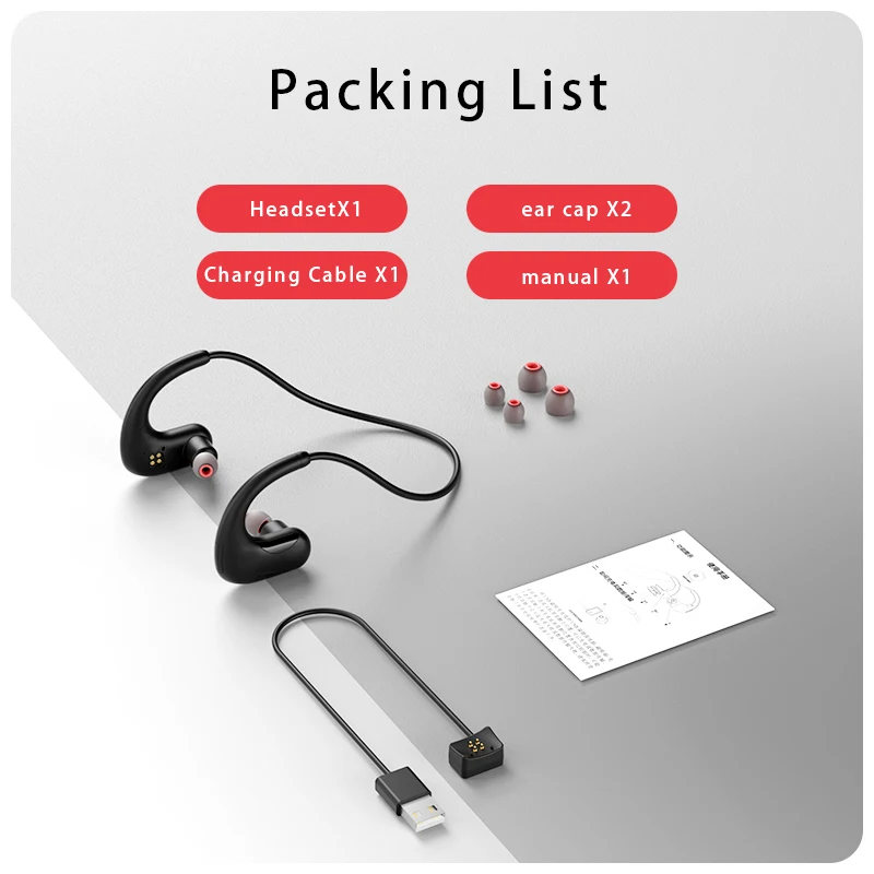 DOSII Новинка IPX8 водонепроницаемый телефон Bluetooth 5 0 беспроводные гарнитуры 8 Гб MP3