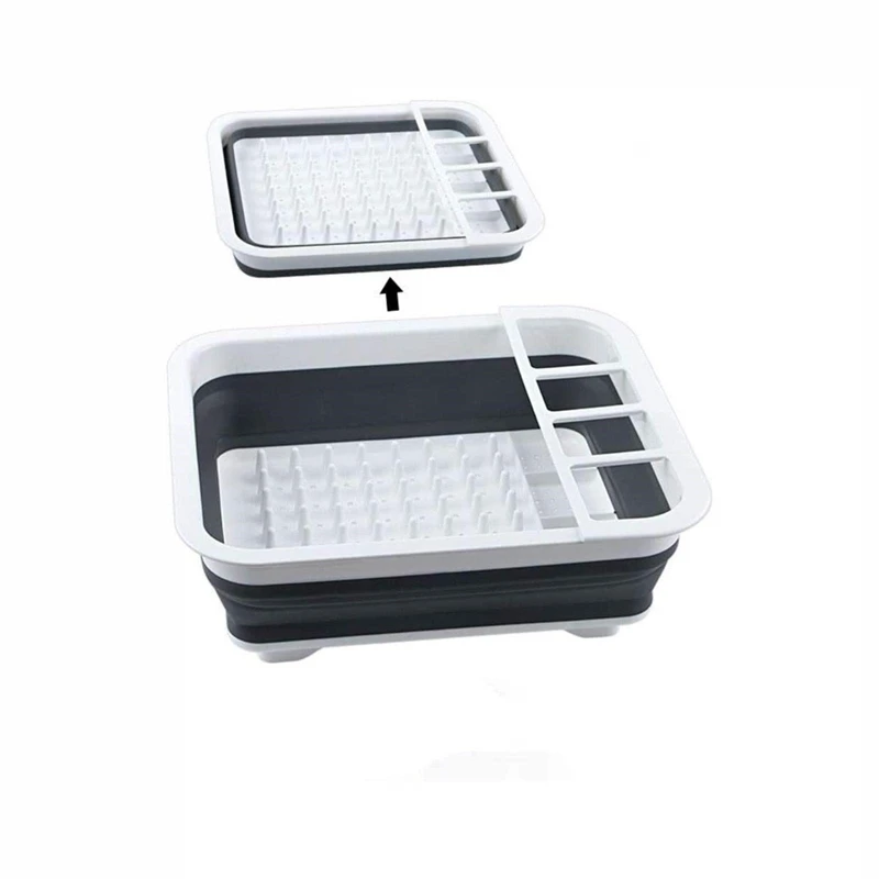 RV Portable Tableware Storage Rack Collapsible Drying Dish Drainer Dinnerware Organizer Kitchen Campers Drainboard | Автомобили и