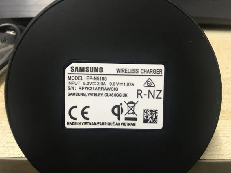 Оригинальное Быстрое беспроводное зарядное устройство samsung Qi Pad для Galaxy S10 S9 S8 Plus S7 Note10 iPhone 8 Plus X/для huawei mate 20pro EP-N5100