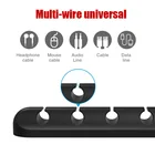 Органайзер для кабелей, настольный силиконовый держатель для кабелей с клипсами для мыши, наушников, проводов